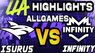 ISURUS VS INFINITY ESPORTS GAMES HIGHLIGHTS  LEAGUE OF LEGENDS  LLA PLAYOFFS RONDA 2 [upl. by Aiblis]