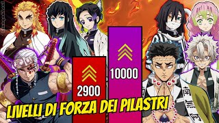 TUTTI I PILASTRI dal PIÙ DEBOLE al PIÙ FORTE  Demon Slayer [upl. by Eecrad]