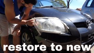 How to restore headlight back to new [upl. by Atinrahc]