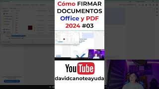 Cómo Firmar Documentos con Certificado Digital Adobe PDF  WORD  EXCEL 2024 shortvideo 03 [upl. by Eladnwahs]