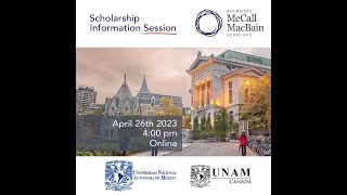 Information Session McCall MacBain Scholarships [upl. by Osnofledi51]