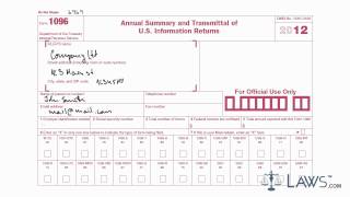 Learn How to Fill the Form 1096 Annual Summary And Transmittal Of US Information Return [upl. by Mij]