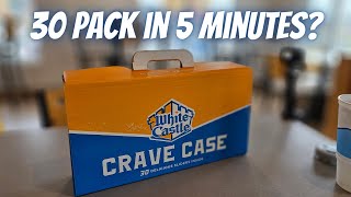 White Castle Crave Case 30PK in 5 Minutes Challenge [upl. by Allemap881]