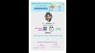 Web series no14  Orofacial paindifferential diagnosis in general practice by Dr Ayesha N [upl. by Oiligriv906]