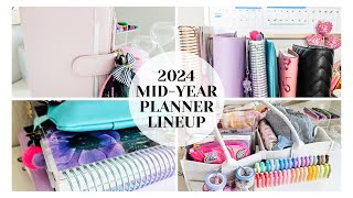 MY 2024 MIDYEAR PLANNER LINEUP 🍒📖 chatty journal and planner updates [upl. by Kaleb9]