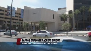 200 Zappos workers take buyouts after company cuts managers [upl. by Nosnev901]