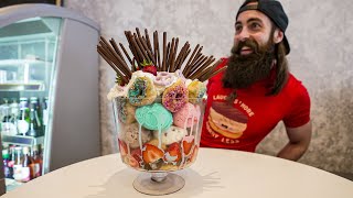 THE TITANIC UNDEFEATED GIANT ICE CREAM SUNDAE CHALLENGE  BeardMeatsFood [upl. by Yttig]