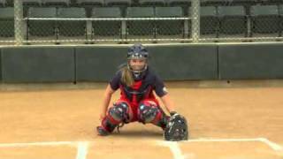 Catching Tips  Stance with Ashley Holcombe of USA Softball [upl. by Fin785]