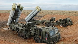 Russian antiaircraft missile system S400 in action [upl. by Deaner]