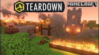 TEARING DOWN A MINECRAFT VILLAGE IN TEARDOWN [upl. by Reisch856]