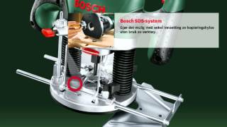 Bosch overfres POF 1200 AE Kraftig og nøyaktig for kreativt arbeid med tre [upl. by Yelrac]