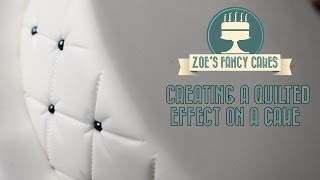 Creating a quilted effect on a cake How To Tutorial Zoes Fancy Cakes [upl. by Atinrahs]