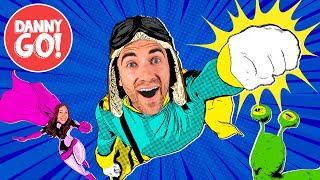 quotKaPowquot Superhero Dance 💥🦸🏻‍♂️ Super Hero Brain Break  Danny Go Songs for Kids [upl. by Marjie732]