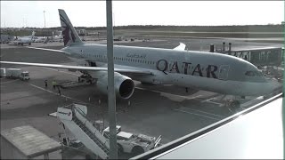 Qatar Airways QR34 Birmingham BHX  Doha DOH Business Class Boeing B7878 Dreamliner [upl. by Naujyt556]