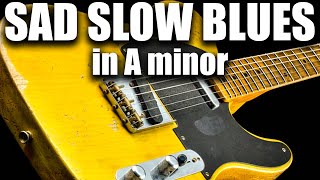 Deep amp Sad Slow Blues Backing Track in A minor SZBT 1048 [upl. by Ecinad]