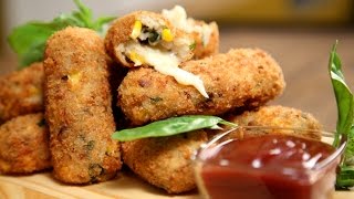 Potato Croquettes Recipe  Easy To Make Snack Recipe  The Bombay Chef  Varun Inamdar [upl. by Ayek929]