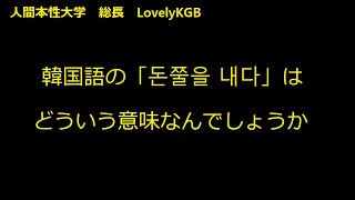 中級韓国語 韓国語「돈쭐을 내다」はどういう意味なんでしょうか 人間本性大学語学部 [upl. by Renate]