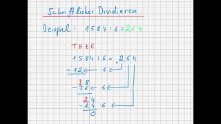 Schriftliches Dividieren Klasse 5 [upl. by Oneida221]