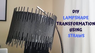 Illuminating Creativity DIY Lampshade Transformation Using Straws for a Stylish Lighting Upgrade [upl. by Carri489]