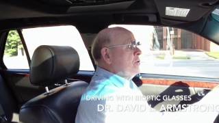 Driving with Low Vision by wearing Bioptic Telescopic Glasses [upl. by Gitt119]