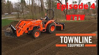 Kubota L2501 With Land Pride Power Rake [upl. by Gipson]