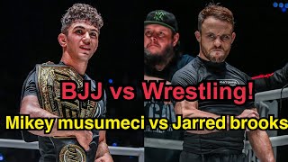 BJJ vs Wrestling Mikey musumeci vs Jarred brooks Full Fight ONE Fight Night 13 [upl. by Risa]