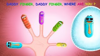 Daddy Finger Family  Daddy Finger  Rhymes for children  Finger Family  Kids Finger [upl. by Nemra]