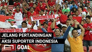 Jelang Pertandingan Aksi Suporter Indonesia Di Singapura [upl. by Enegue]