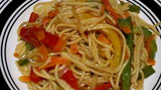 LOMEIN VERDURAS PASTA CHINA O SPAGUETTI CHINO [upl. by Worthington]