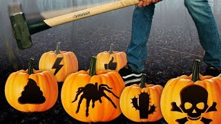 DONT Smash the Wrong Halloween Pumpkin SCARY MYSTERY PUNISHMENTS [upl. by Lajes]