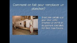 Comment on refait un plancher de roulotte selon Roulottes Lupien 2000 [upl. by Schilt]