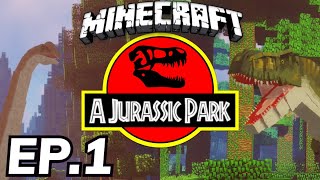 Jurassic Park Minecraft Modded Survival Ep1  Jurassic Park Minecraft Dinosaurs [upl. by Llednor]