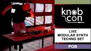 Knobcon 2023 cinematic techno live modular synth performance by POB [upl. by Imaj]