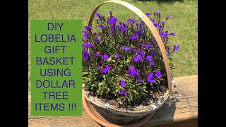 LOBELIA  CRYSTAL PALACE GIFT BASKET DIY USING DOLLER TREE ITEMS  EASTER COLLECTION  ON A BUDGET [upl. by Allimaj]