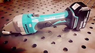 Makita DJS101 Akku Blechschere Kurvenschere 18V Test  Demo  Review 1902 [upl. by Tannenbaum]