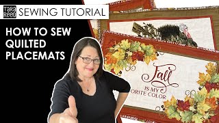 🧵 How to make Quilted Fabric Placemats with Binding [upl. by Laing184]