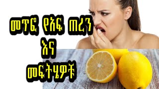 መጥፎ የአፍ ጠረን እና ተፈጥሮአዊ መፍትሄዎች  treatment for halitosis home remedies  ዋናው ጤና Wanaw Tena [upl. by Gamin]