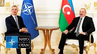 NATO Secretary General with the President of Azerbaijan 🇦🇿 Ilham Aliyev 17 MAR 2024 [upl. by Andryc617]