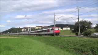 Trafic ferroviaire Puidoux  Moreillon avec ETR 610 [upl. by Frierson]