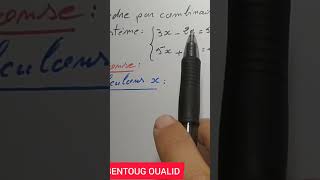 résolution par combinaison linéaire  maths systeme linéaire mathematics [upl. by Sena695]