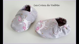 Chaussons pour bébé  facile débutant  Tuto couture ValMa Créas [upl. by Ysak]