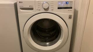 LG WM3400CW Front Load Washing Machine  Final Spin 1300RPM [upl. by Dobb]