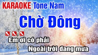 Chờ Đông Karaoke Tone Nam  Beat Phối Hay Nhất Karaoke Nhạc Sống Thanh Ngân [upl. by Zeke]