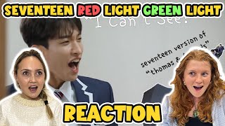 seventeen playing red light green light game but its on a whole new level of chaos REACTION [upl. by Nyral]