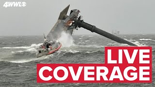 US Coast Guard update on capsized ship off Louisiana coast [upl. by Elnukeda485]