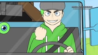 Jacksepticeye Animated  Bridge Constructor Stunts Animation [upl. by Noryak]