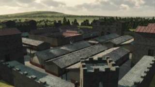 Hadrians Wall  NewCastle Roman Fort 3D Reconstruction [upl. by Gnouhp]