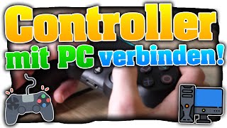 PS4 Controller mit PC verbinden Per Kabel  Bluetooth Gamepad mit Computer verbinden  Tutorial [upl. by Ennaer591]