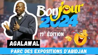 Bonjour 2024  Prestation d Ambassadeur Agalawal 🤣🔥 au parc des expositions dAbidjan [upl. by Netsyrk]