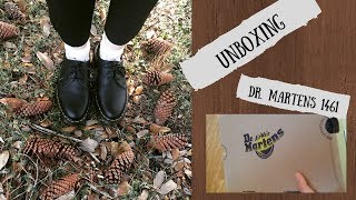 Unboxing Dr Martens 1461 Black Virginia oxfords From Zumiez [upl. by Truelove917]